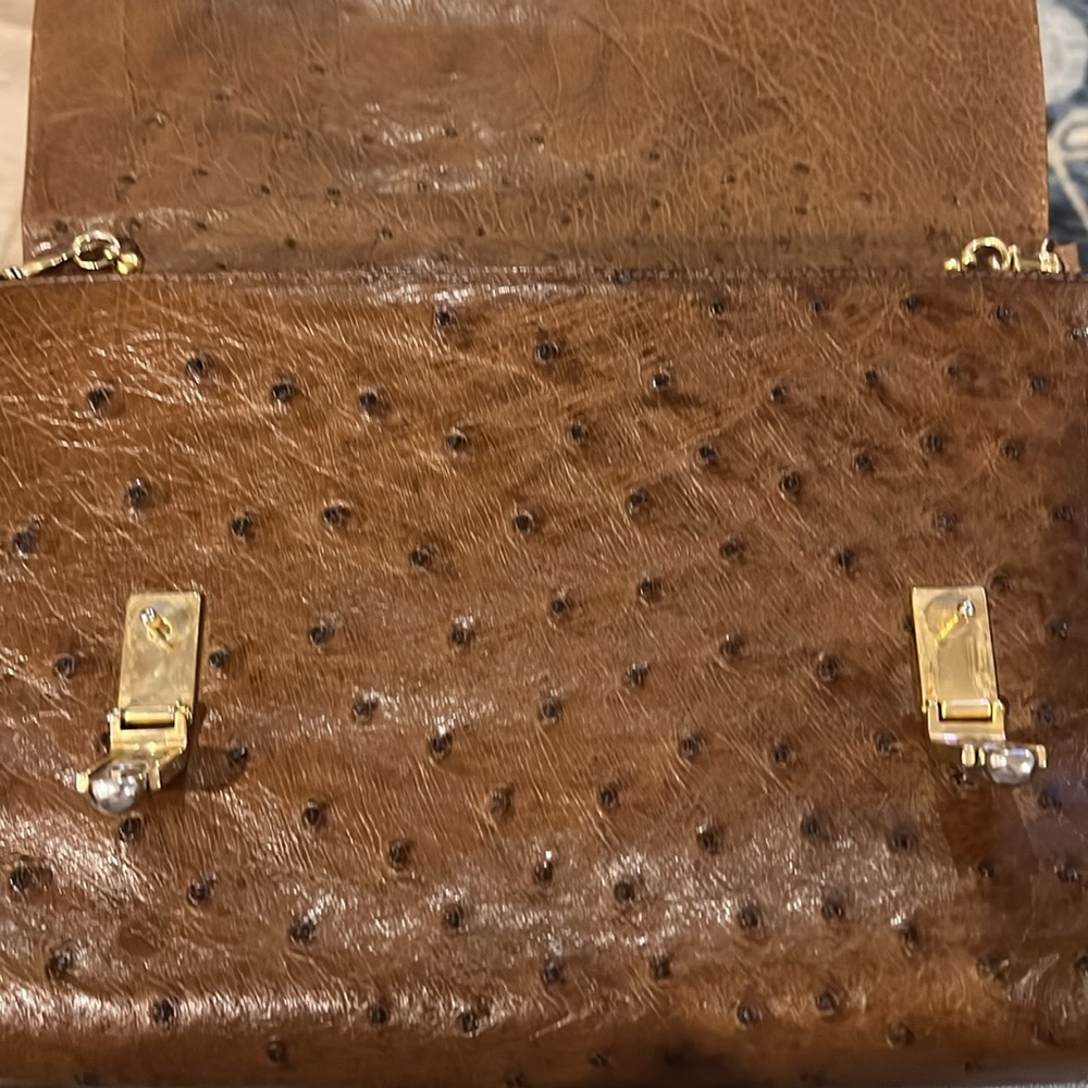 Mauri Vintage Brown Ostrich Leather Purse - Picture 6 of 8